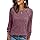 AUTOMET Womens Long Sleeve Tshirts Casual Tunic Work Tops Fall Plus Size Sweaters Date Night Outfits 2025 Dressy Blouses Purple Red 3XL