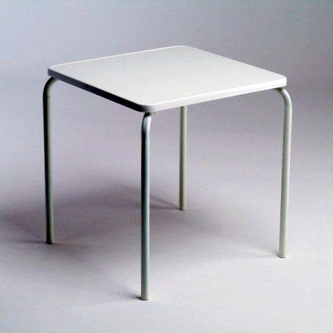 Garden of Life Mesa Apilable de Terraza de 70X70X72Cm de Alto y Color Blanco (Tablero 16Mm)