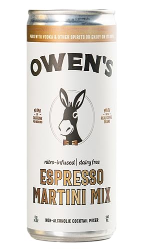 Image of Owen's Espresso Martini Mix, Premium Cocktail Mixer Made with Real Coffee Beans - 8oz Cans (12 pack)
