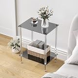 ✨ USO VERSÁTIL PARA CUALQUIER ESPACIO： Este práctico mesa auxiliar es perfecta como mesa de centro, mesa centro cristal o mesa de noche. Ideal para salones, dormitorios, terrazas o camping, se adapta a sofás, sillones o como complemento de tu dormitorio