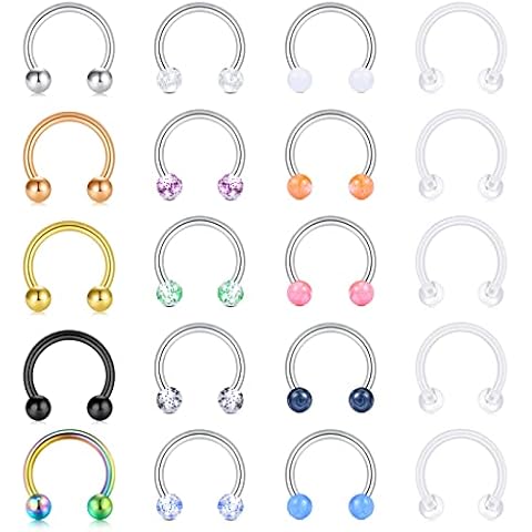 incaton 16G Surgical Steel Septum Rings Cover