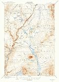 1905 Topo Map of The Forks Maine Mosquito Mountain (Material: 16'x22'Matte)