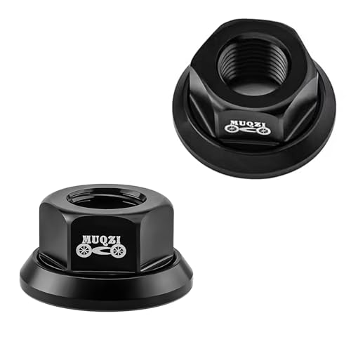 Teocpai 2Pcs M10 Bike Wheel Hub Axle Nuts 7075 Aluminum Alloy Bicycle Hub Flanged Axle Nuts Bike Parts Accessories for Front and Rear Bike Wheel
