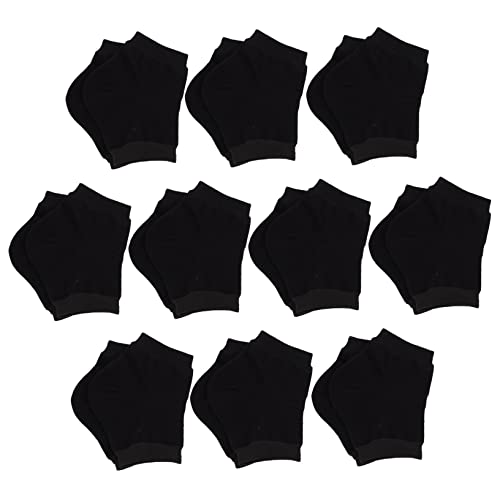 BIUDECO Elastic Heel Socks for Men 10 Pack Toeless Foot Sleeves for Cracked Heel Protection Moisturizing