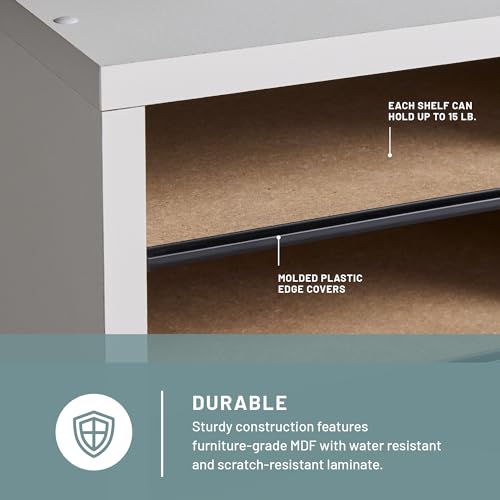 Safco Literature Organizer, 36 Compartments, Office and Classroom Mailbox with Adjustable Shelves, Wood Paper and Mail Sorter, Modern Gray