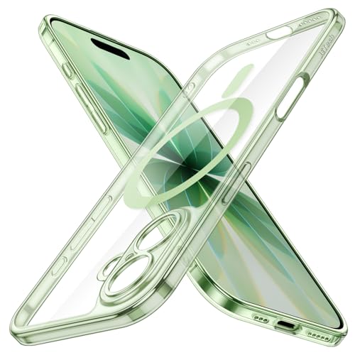 Image of JETech Magnetic Slim Case for iPhone 17 6.3-Inch Compatible with MagSafe, Camera Lens Full Protection, Ultra-Thin Lightweight Clear Minimalist Protective Phone Cover (Sage)
