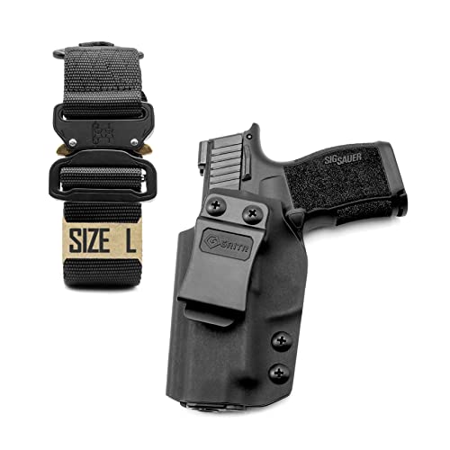 Gritr Iwb Kydex Left Hand Gun Holster Compatible With Sig Sauer P365Xl (P365, P365Sas, P365X) And Tactical Nylon Webbing Duty Waist Gun Belt, Large #TOP24