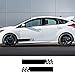 Qwldmj 2 uds Pegatinas Laterales de Puerta de Coche para Ford Focus MK2 MK3 Fiesta Mondeo Fusion Explorer Escape Shelby Ecosport Kuga Mustang Accesorios