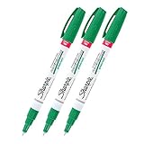 Sharpie Oil-Based Paint Markers, Extra Fine Point, Green Ink, Pack of 3