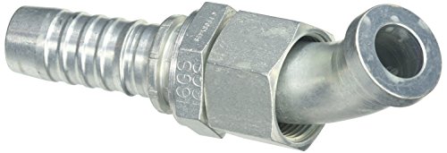 Image of Gates G20234-1616 Female Flat-Face O-Ring Swivel - 45 Bent Tube GlobalSpiral Coupling