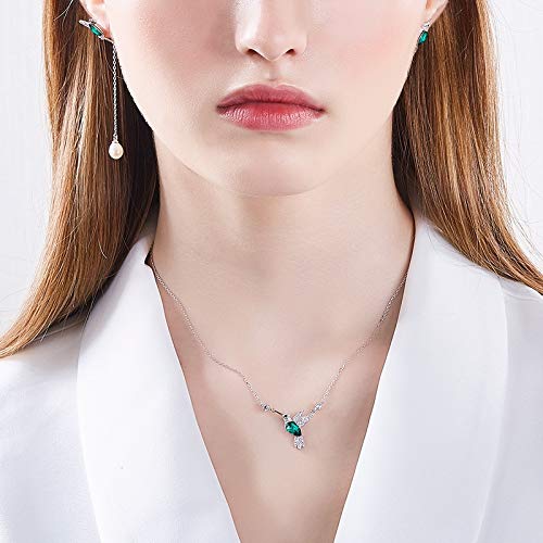 Collier oiseau argent résistant qui ne ternit pas avec cristaux - 2
