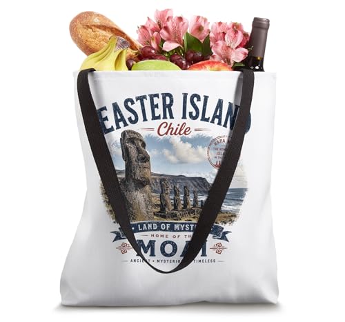 Bolso Tote Chile Estatuas Moai Rapa Nui Vintage miniatura 4