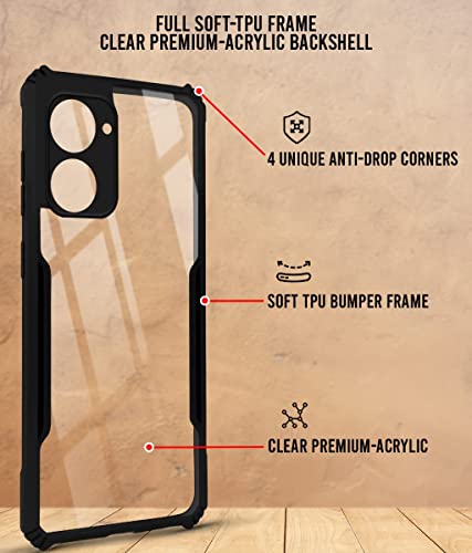Image of Jkobi Back Cover Case for Realme 10 Pro (Shockproof with Polycarbonate Clear Panel | Professional Black)