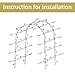Adorox 7.8ft Garden Arch Trellis for Climbing Plants, Metal Arch Frame, Pumpkin Archway Outdoor Garden Arbors and Arches for Halloween Christmas Birthday Party Baby Shower Decoration(Black)