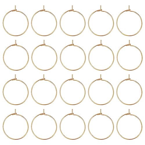 UNICRAFTALE 20pcs 20mm 304 Risultati degli Orecchini A Cerchio in Acciaio Inossidabile