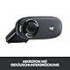 Logitech C310 Webcam, HD 720p, 60° Sichtfeld, Fester Fokus, Belichtungskorrektur, USB-Anschluss, Rauschunterdrückung, Universalhalterung, Für Skype, FaceTime, Hangouts, etc. - Schwarz