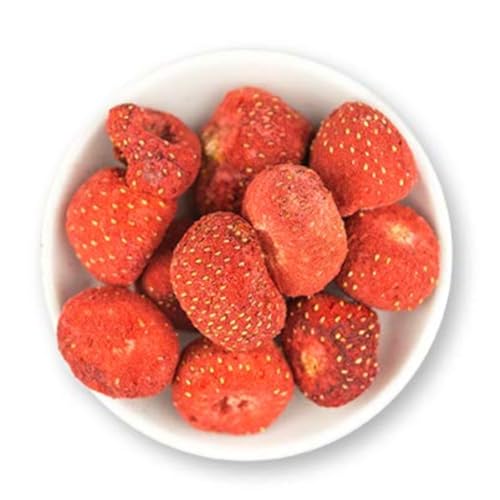 1001 Frucht gefriergetrocknete Erdbeeren 100 g I Trockenfrüchte für Müslimischung I getrocknete Erdbeeren mit hohem Vitamin C- Gehalt I ganze Früchte I gefriergetrocknete Früchte Made in Germany I