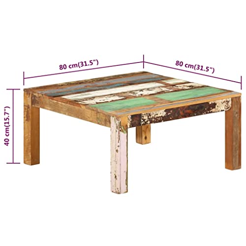 Table basse bois de récupération meuble salon polyvalent - 3