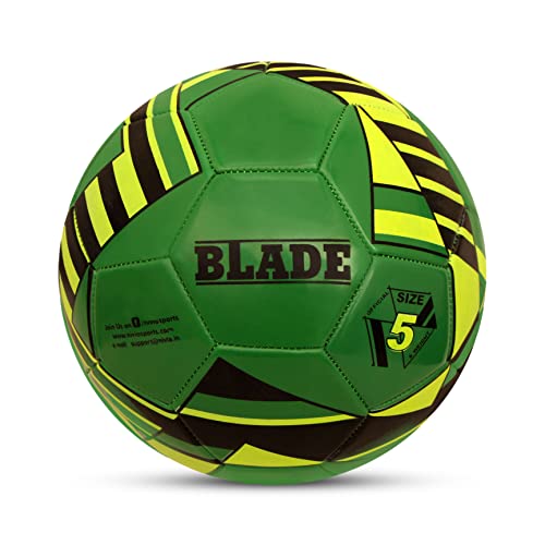 Image of Nivia 1021YL Blade Machine Stitched PVC Football, Size 5 (Green)