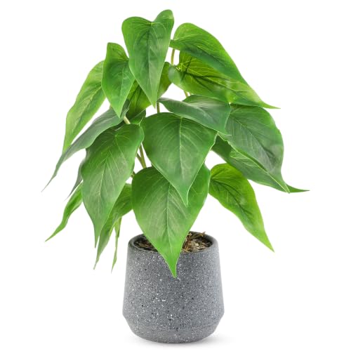DETENE Planta Artificial Pequeña con Maceta Decorativa para Escritorio