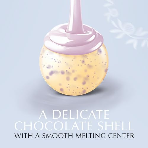 Miniatura 2 de Lindt LINDOR Trufas de chocolate blanco y arándanos de Pascua y crema, caramelo de chocolate blanco con arándanos y relleno de trufa crema, bolsa de