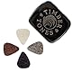 Felt Tones Mini FELM-MT-4 Ukulelen-Plektren, gemischte Dose, natürlich, 4,0 mm x 26,0 mm x 22,0 mm