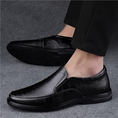 Men Cow Leather Oxford Dress Shoes Slip On Formal Waterproof Non Slip Soft Comfy Casual Fashion Comfortable3