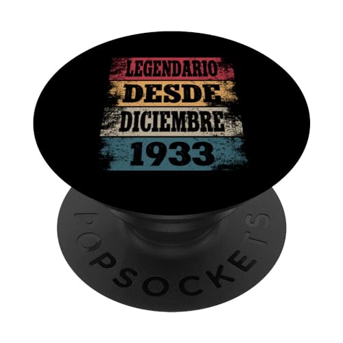 Legendario Desde Diciembre 1933 - Cumpleaños 91 Años PopSockets PopGrip Intercambiable