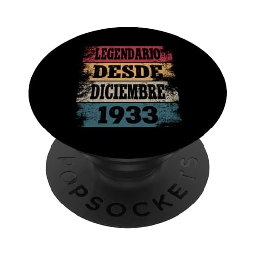 Legendario Desde Diciembre 1933 - Cumpleaños 91 Años PopSockets PopGrip Intercambiable