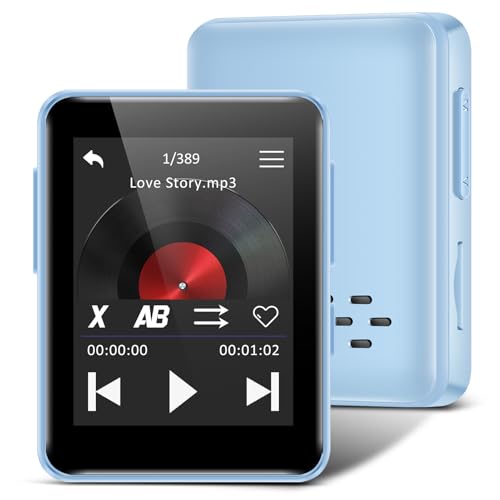 32GB MP3 Player for Kids, 1.8 inch Portable Small Music Bluetooth MP3 Player with Speaker, FM Radio, Voice Recorder, Alarm Clock, Stopwatch, Up to...