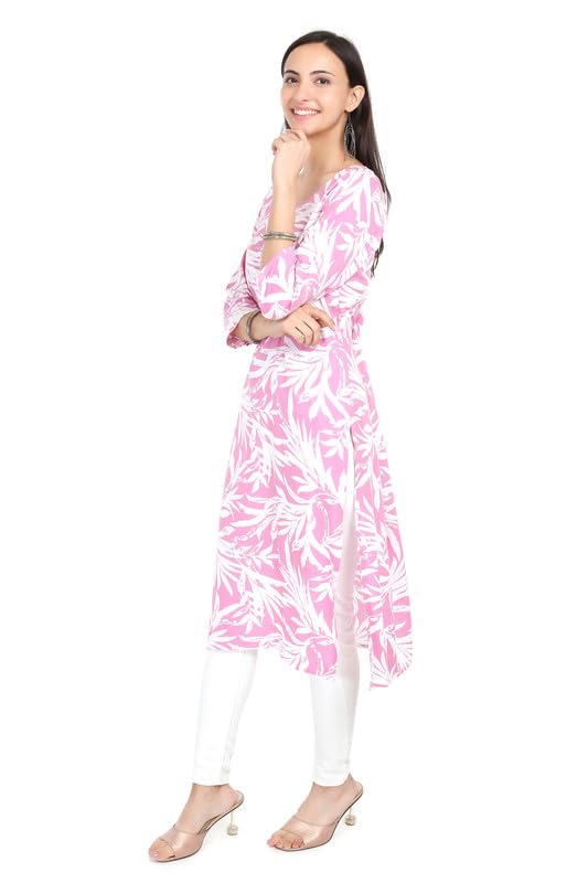 Image of Women's Rayon Kurta - Ethnic Wear Straight Kurti for Daily, Office & Festive Use