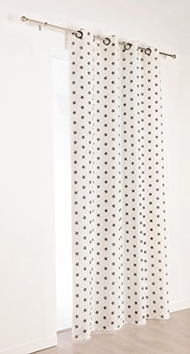 Linder 302/90/47033/377FR Rideau à Oeillets Polyester Gris 140 x 240 cm