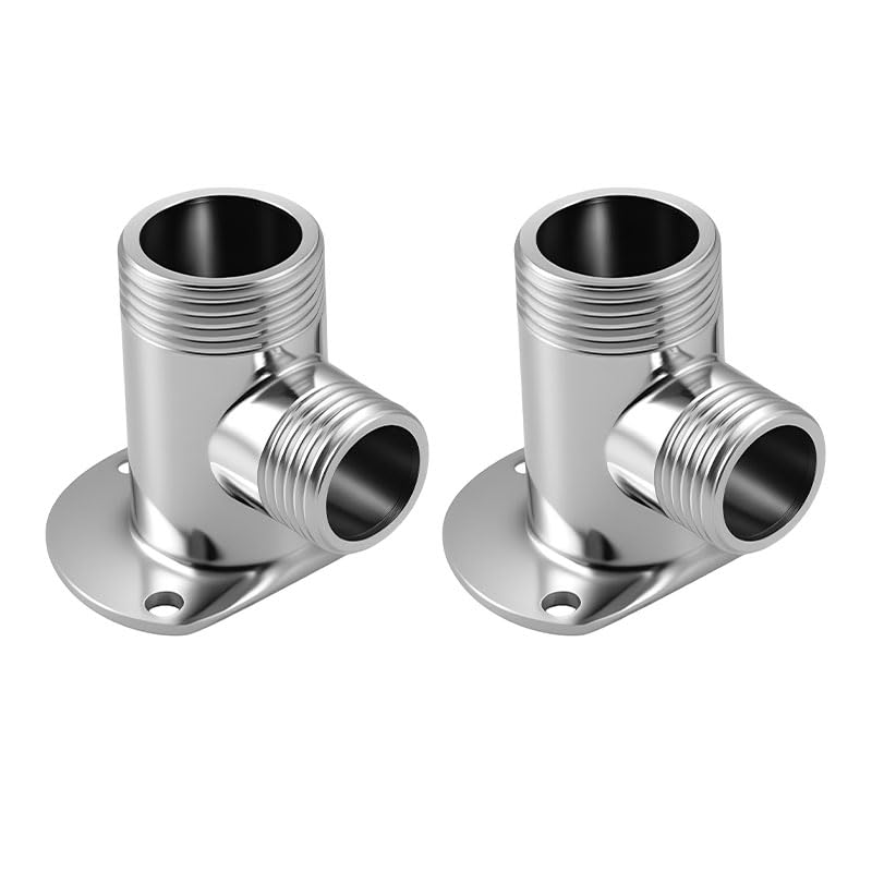 2PCS Universal Shower Valve Fixing Kit, Zinc Alloy Wall Mount Backplate Elbow Connector for Thermostatic Mixer Valve Exposed Pipe Work Installation Accessories