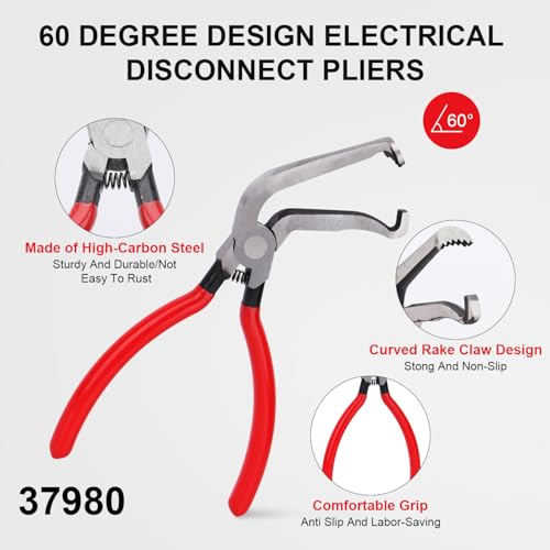 Electrical Disconnect Connector Pliers For Car: Automotive Electrical Plug Removal Connector Disconnect Tools 37960/37980,Connector Separator and Hose Clamp Pliers