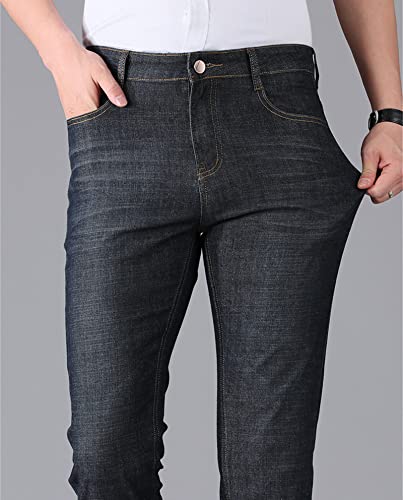Men's Classic Vintage 5 Pocket Jeans Stretch Slim Fit Straight Leg Denim Pants Casual Relaxed Fit Jean Trousers4