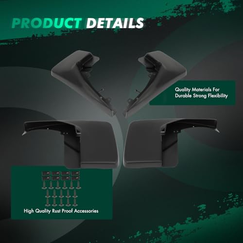 Image of SCITOO Mud Flaps Fit for Dodge Ram 1500 2009-2010,for Dodge Ram 2500 2010,for Dodge Ram 3500 2010,for Ram 1500 2011-2018,for Ram 2500 2011-2018,for Ram 3500 2011-2018