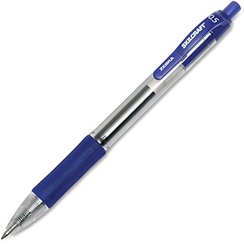 Bolígrafo retráctil Skilcraft gel punta fina azul miniatura 1