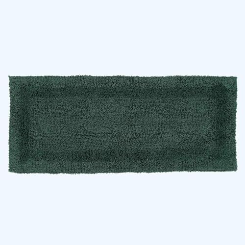 HOMESCAPES Tappeto da bagno lungo in cotone, grande tappetino da bagno 40 x 100 cm, tappetino da bagno verde schiuma