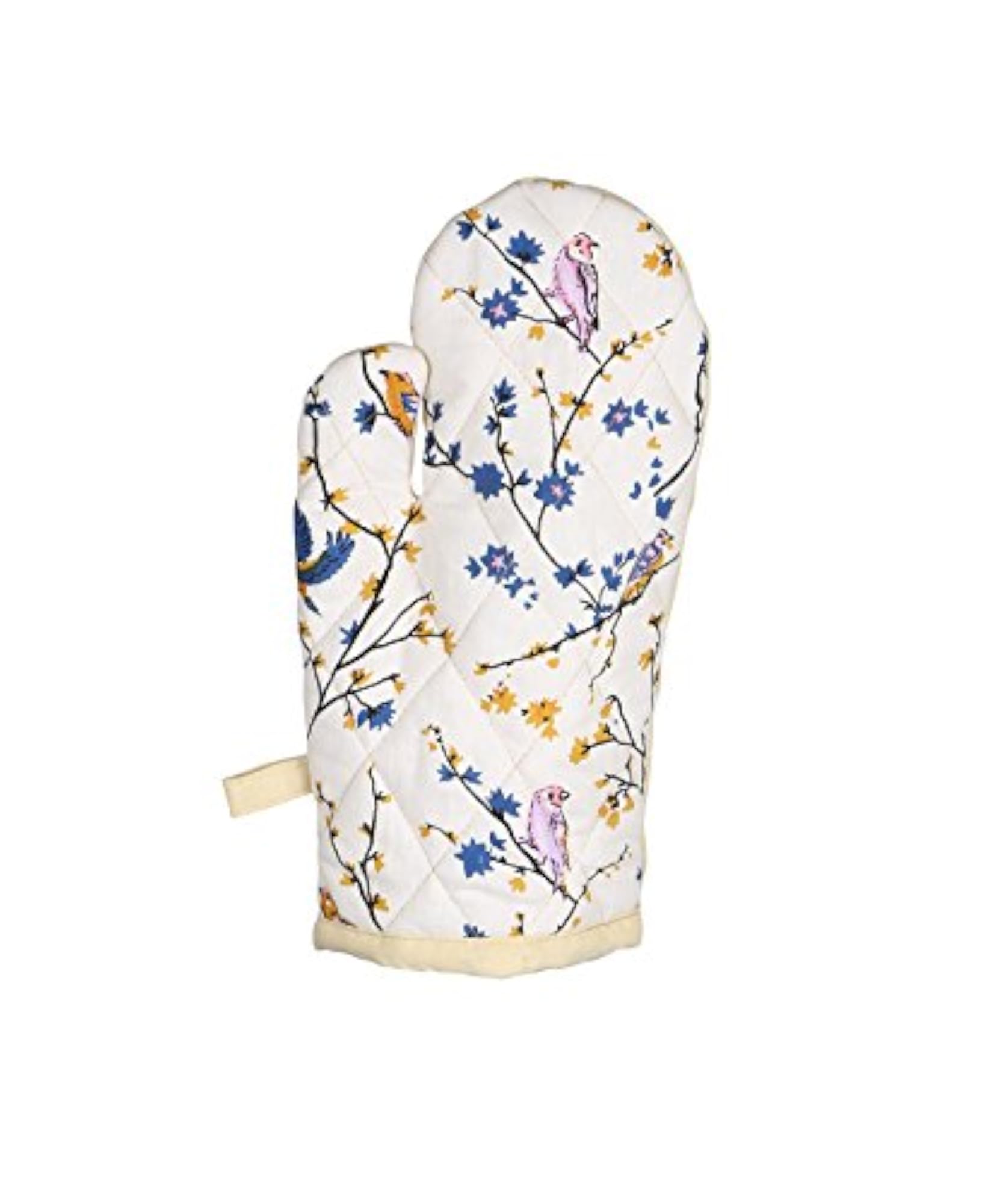 Bird Printed Cream Apron Set (Pack of 4)