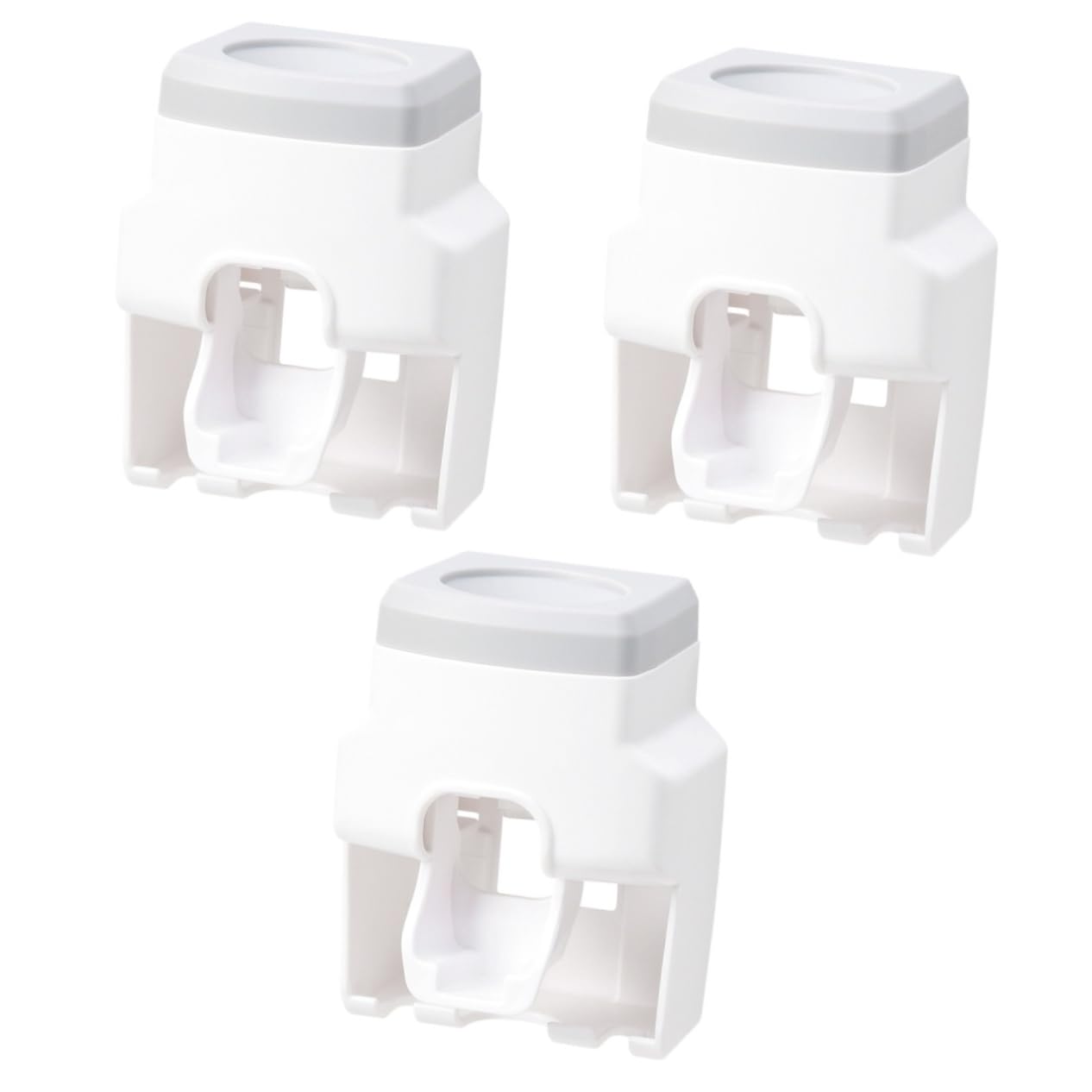 Ciieeo 3 Pezzi Porta Spazzolino Da Denti Squeezer Da Parete Porta Spazzolino Da Denti Per Bagni Materiale Abs Senza Supporto