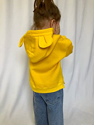 Qlipin Unisex Baby Sweatshirt Hooded Sweatshirt Long Sleeve Sweat Top Yellow #TOP2
