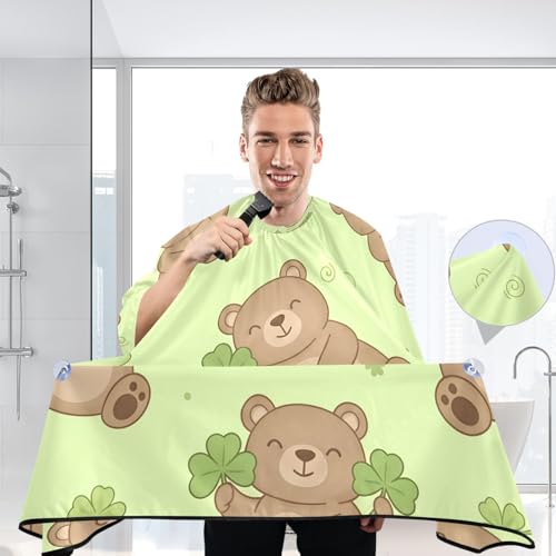 Capa de barbería impermeable Kigai Cute Bear para hombres miniatura 6