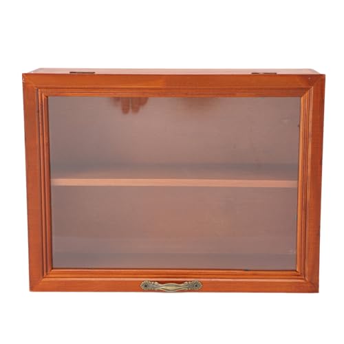 Rcniso Mini Figura Vitrina Organizador de Madera Resistente Estante de Almacenamiento de Escritorio de Fácil Acceso para Juguetes y Cosméticos, Estante de Mesa Vintage Compacto para el Baño de la
