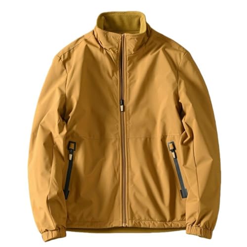 Veste imperméable homme chaude et coupe-vent à col montant isolant