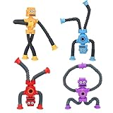 【Kreatives Design】Teleskop-Saugnapf-Roboterspielzeug ist ein lustiges und innovatives Sinnesspielzeug, das aus dehnbaren und rotierenden Rohren besteht. Ein Ende des Rohrs ist mit einem coolen Roboterkörper verbunden, und ein Ende ist mit einem Saugnapf versehen, der gedehnt und in verschiedene Formen gedreht und fixiert werden kann. Saugnapf Spielzeug Kinder Sein einzigartiges Design regt Kinder zu fantasievollem Spielen an und fördert die Entwicklung ihrer Feinmotorik .