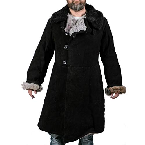 TULUP Russian Sheepskin Leather Coat – Original USSR Bekesha Russian Officer Army Jacket