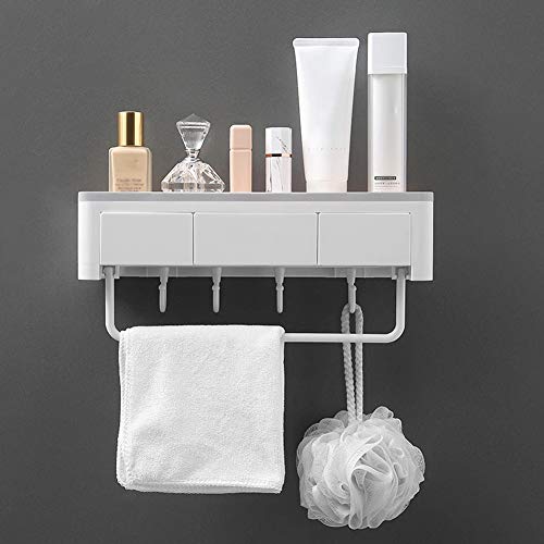 Soporte de baño de viscosa impermeable y perchero portátil multifuncional 2