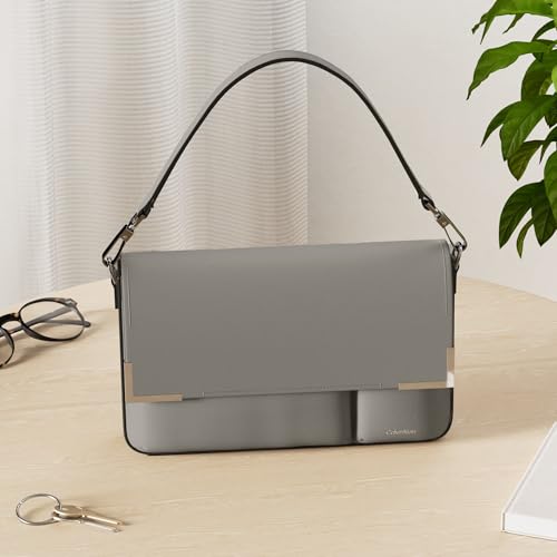 Image of Calvin Klein Women's Mica Organizational Flap Demi Shoulder Bag & Crossbody