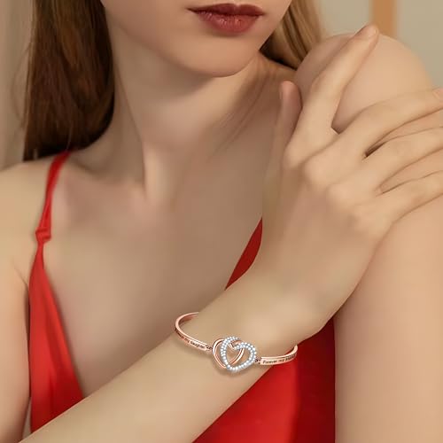 Christmas ‘Badass Daughter’ Gift, ‘Always My Daughter Forever My Friend’ Bangle Bracelet, ‘Mother/Father Daughter Forever Love’ Women Jewelry, Birthday Xmas Wedding Present from Dad Mom2