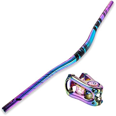 WLDOCA Manillar de Bicicleta Aleación de Aluminio Arco Iris MTB Cover